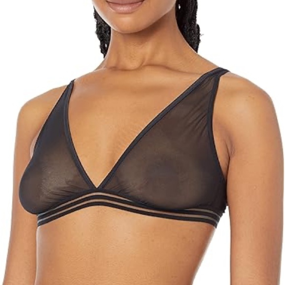 Hugo‎ Boss Sheer Mesh Bralette – XS | NWT | Minimalist Luxe | Black Strappy